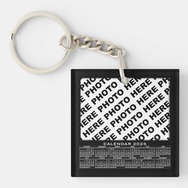 Calendrier 2025 Ajouter 3 Photos Porte - clé (Devant)