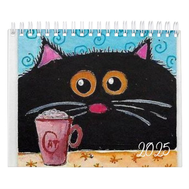 Calendrier 2025 Chat Chaton Fantaisie  (Protection)