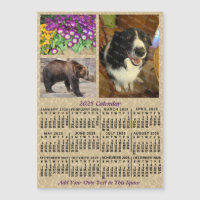 Calendrier 2025 Coffee Beans 3 Photos Magnet