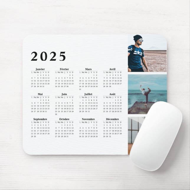 Calendrier 2025 de la galerie personnalisée mousepad (Mit Mouse)