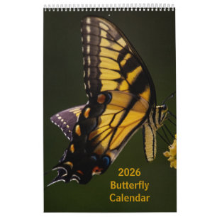 Calendrier 2025 du papillon d'une page