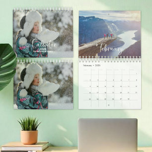 Calendrier 2025 Famille Photo Personnalisée Callig
