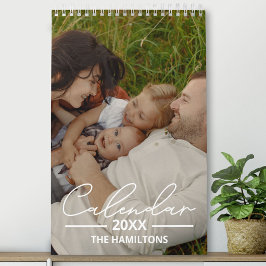 Calendrier 2025 Family Custom Photo Chic Script