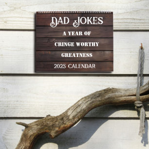 Calendrier 2025 Papa plaisante Calendrier-Bois humoristique c