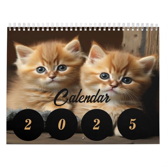 Calendrier 2025 Pour Amoureux de les chats - Année (Protection)