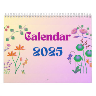 Calendrier 2025 scènes naturelles modernes citations inspirat