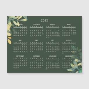 Calendrier 2025 simple mais élégant   Carte magnét