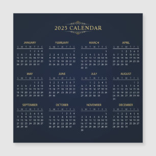 Calendrier 2025 simple mais élégant   Carte magnét