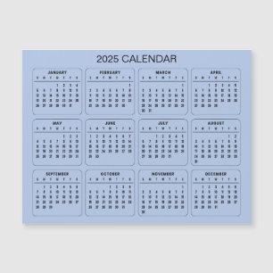 Calendrier 2025 simple mais élégant   Carte magnét