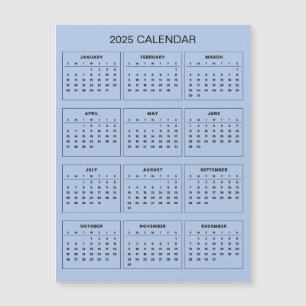 Calendrier 2025 simple mais élégant   Carte magnét