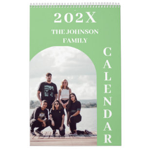 Calendrier 2025 Simple moderne personnalisé 14 photos famille