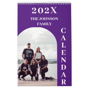 Calendrier 2025 Simple moderne personnalisé 14 photos famille