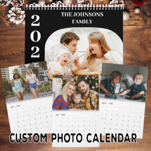 Calendrier 2025 Simple moderne personnalisé 14 photos famille