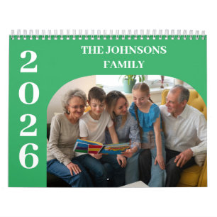 Calendrier 2025 Simple moderne personnalisé famille de photos