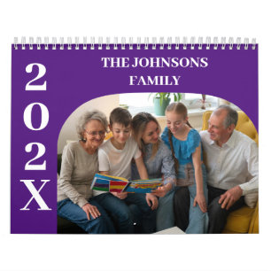 Calendrier 2025 Simple moderne personnalisé famille de photos