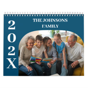 Calendrier 2025 Simple moderne personnalisé famille de photos