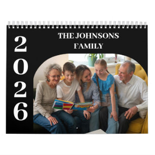 Calendrier 2025 Simple moderne personnalisé famille de photos