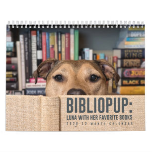 Calendrier 2026 12 mois BiblioPup : Luna & Livres