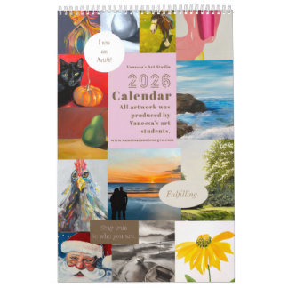 Calendrier 2026 Atelier d'art de Vanessa - Art étudiant 2