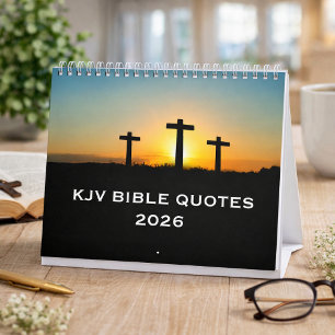 Calendrier 2026 Bible de la version KJV Église des Trois Croi