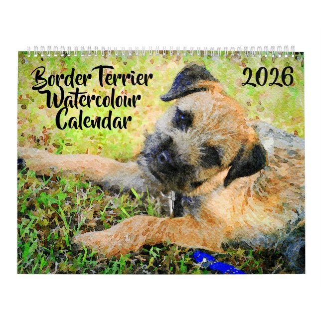 Calendrier 2026 Border Terrier Dog Mama Gift Border Lover  (Protection)
