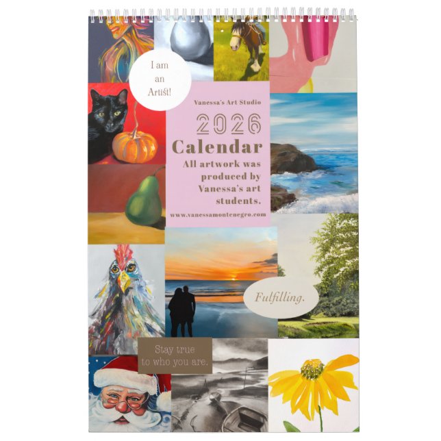 Calendrier 2026 Calendar Vanessa's Art Studio Students 2 (Protection)