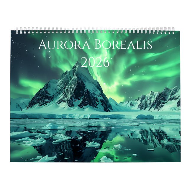 Calendrier 2026 de l'art de l'Aurore Boréale (Protection)