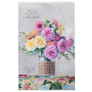 Calendrier 2026 de peintures de fleurs et de natur
