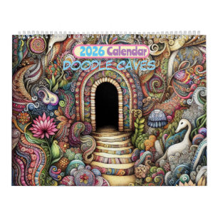 Calendrier 2026 Doodle Grottes Art Calendrier