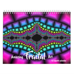 Calendrier 2026 Extraordinaire Fractal Art Psychedelic
