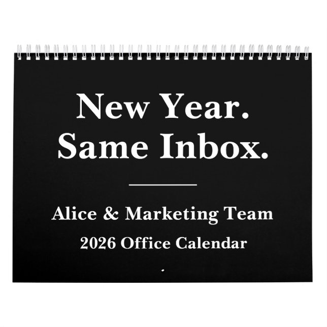 Calendrier 2026 Funny Office – Inbox Humor (Protection)