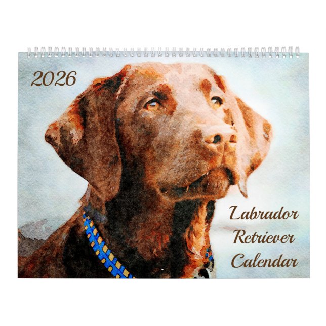 Calendrier 2026 Labrador Retriever Dog Owners Lovers Gift (Protection)