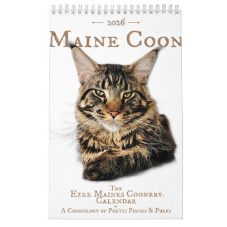 Calendrier 2026 Maine Coon Cat Calendar