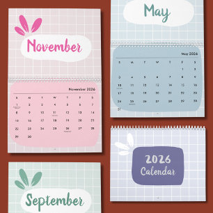 Calendrier 2026 Mignon et Coloré