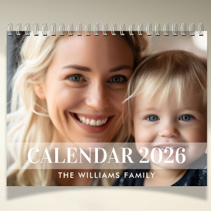 Calendrier 2026 Modern Créer Votre Propre Photo De Famille Pe