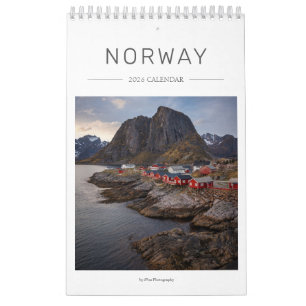 Calendrier 2026 Norvège photo paysage