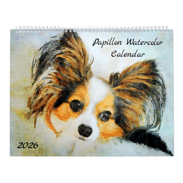 Calendrier 2026 Papillon Dog Mom Mama Lovers Owners Gift (Protection)