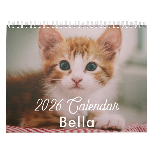 Calendrier 2026 Personalized Cat Photos Create Your Own (Protection)