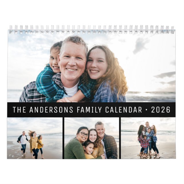 Calendrier 2026 Personalized Family Simple Minimalist  (Protection)