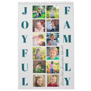 Calendrier 2026 photo collage famille simple créer votre prop