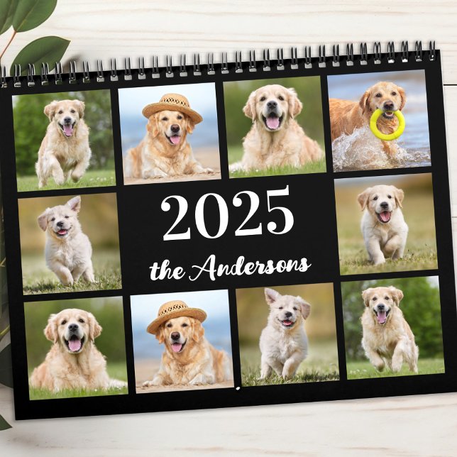 Calendrier 2026 Photo Personnalisée Famille Animaux de Compag (Créateur téléchargé)