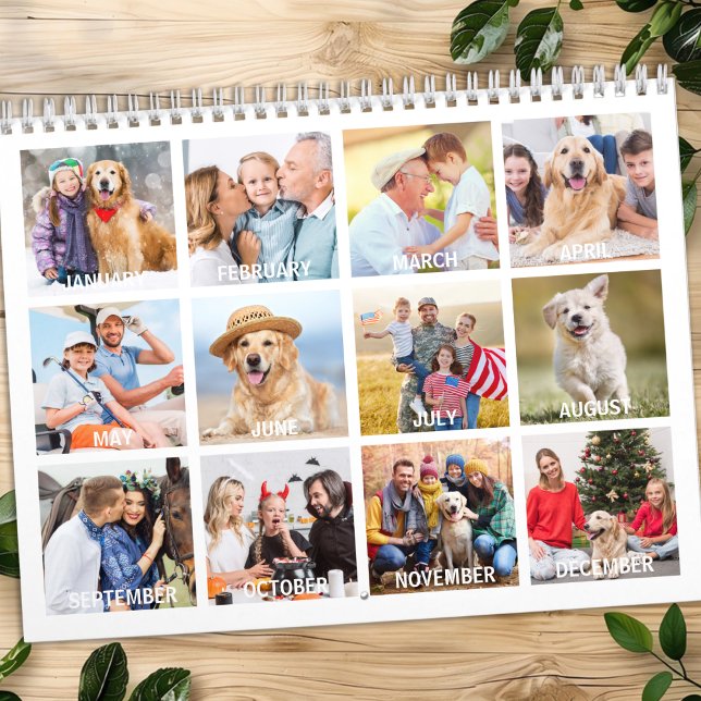 Calendrier 2026 Photos Personnalisées Moderne Créez votre pro (Créateur téléchargé)