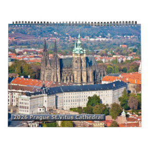 Calendrier 2026 Prague - Cathédrale Saint-Guy