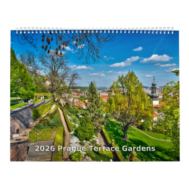 Calendrier 2026 Prague - Terrace Gardens Calendar (Protection)