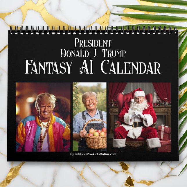 Calendrier 2026 President Donald J Trump AI Fantasy Photo (New Donald Trump AI Photo 2025 Calendar)