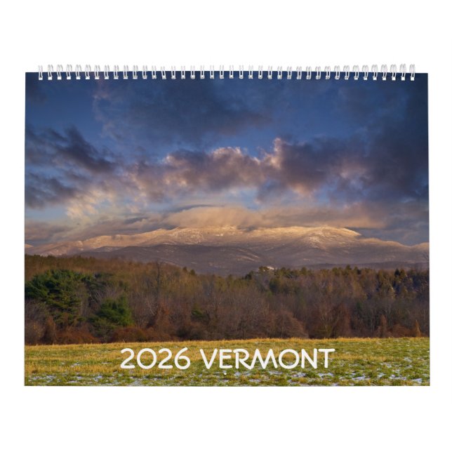 Calendrier 2026 Vermont Calendar (Protection)