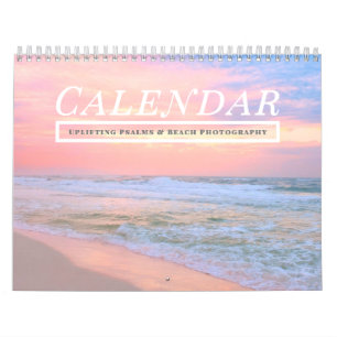 Calendrier 2026 Versets de la Bible Psaumes édifiants Plage