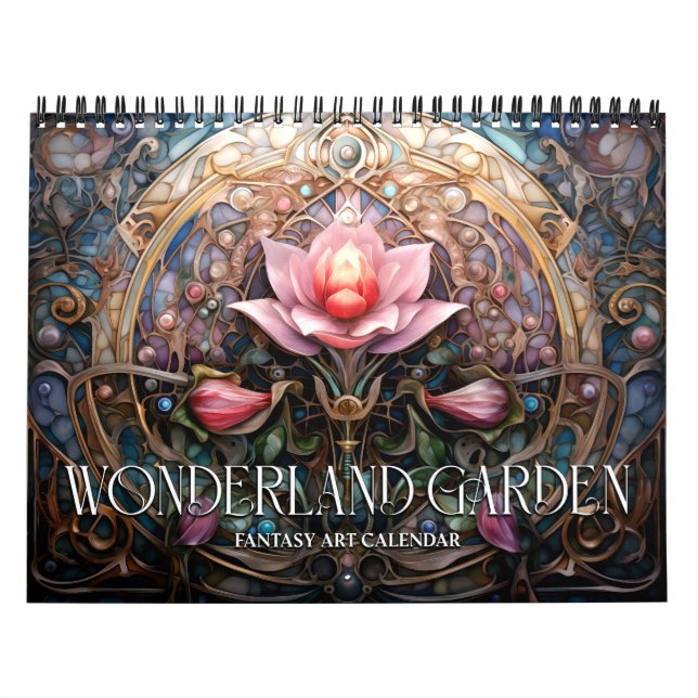 Calendrier 2026 Wonderland Garden Surreal Imaginaire Art (Protection)
