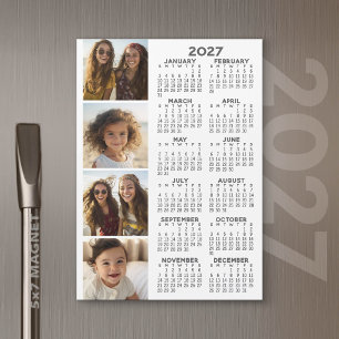 Calendrier 2027 avec carte magnétique à collage de