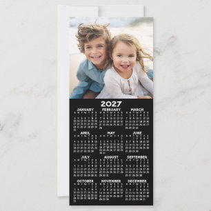 Calendrier 2027 avec carte photo minimaliste moder